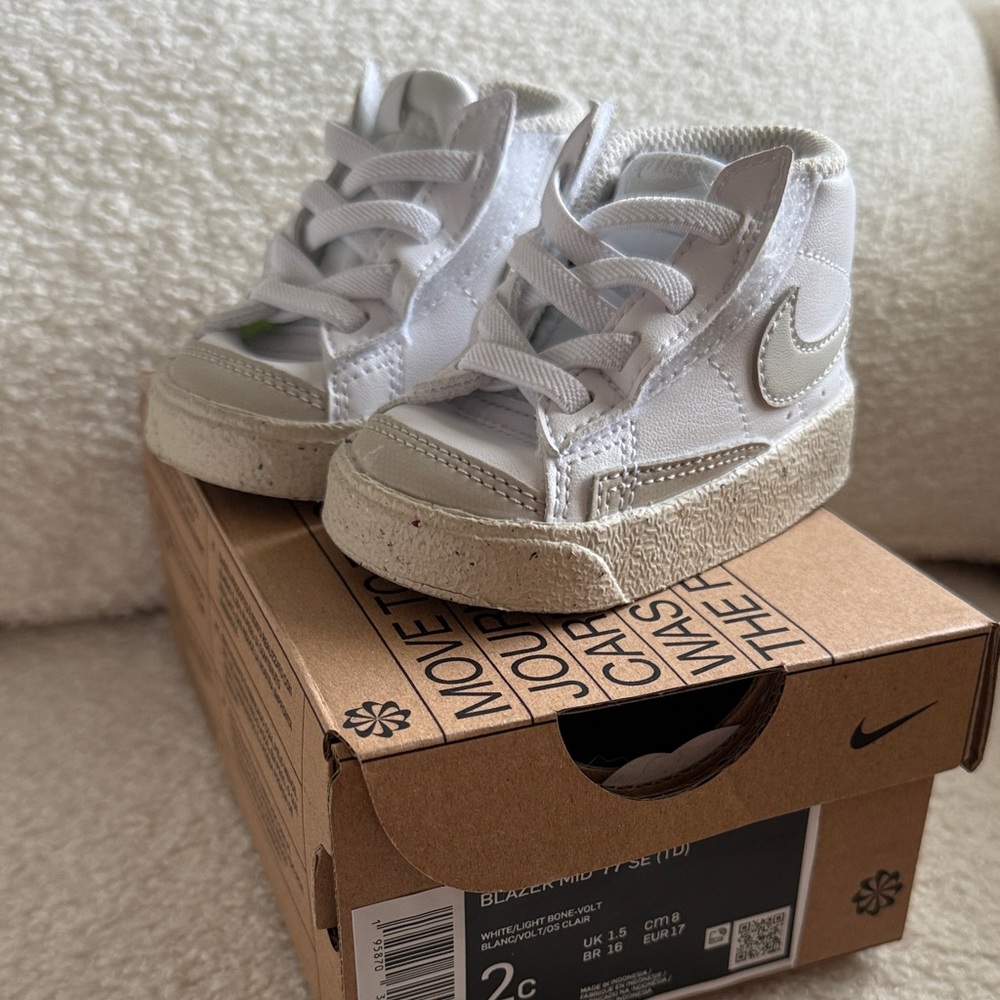 Nike Kids White High-Top Sneakers